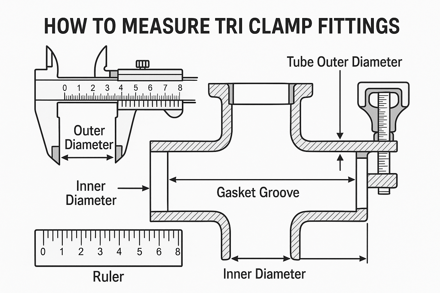 How to Measure Tri Clamp Fittings