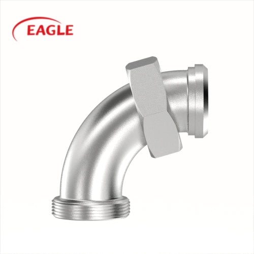 EAGLE™ 3A 2F Thread x Plain Bevel Seat 90 Degree Elbow - Sanitary Fittings