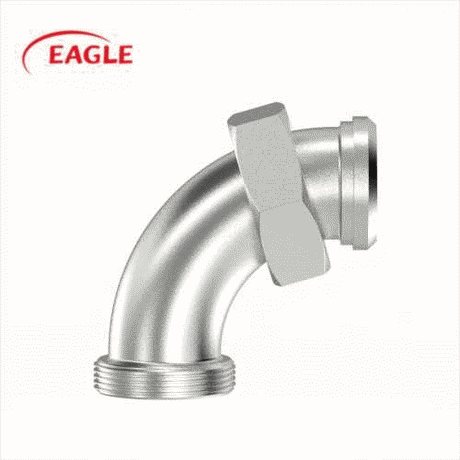 EAGLE™ 3A 2F Thread x Plain Bevel Seat 90 Degree Elbow - Sanitary Fittings