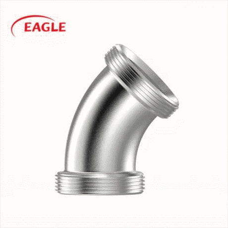 EAGLE ™ Sanitary Thread x Thread Bevel Seat 45 Degree Elbow (2K)