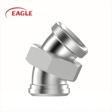 EAGLE™ 3A 2P Thread x Plain Bevel Seat 45 Degree Elbow - Sanitary Fittings