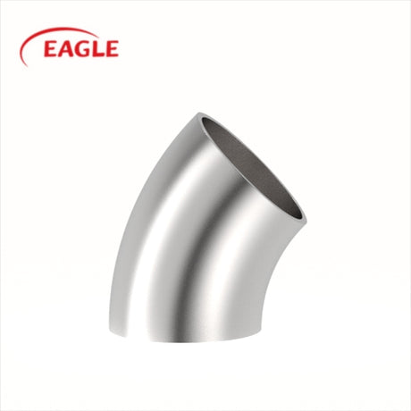 EAGLE™ 3A 2WK Weld Elbow 45°, No Tangent - Sanitary Fittings