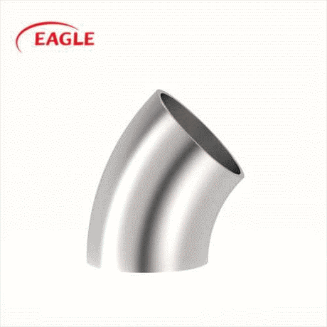 EAGLE™ 3A 2WK Weld Elbow 45°, No Tangent - Sanitary Fittings