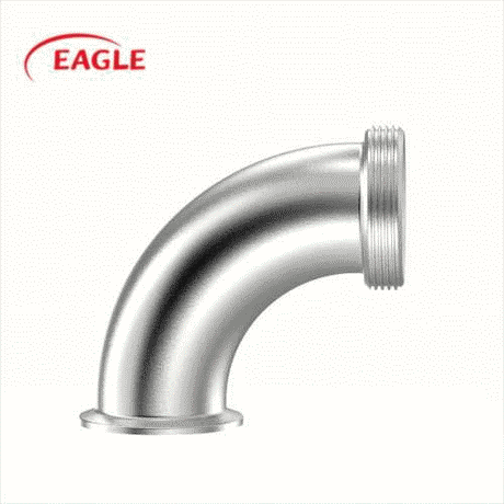 EAGLE™ 3A 2FMP-15 Clamp x Thread Bevel Seat 90 Degree Elbow - Sanitary Fittings