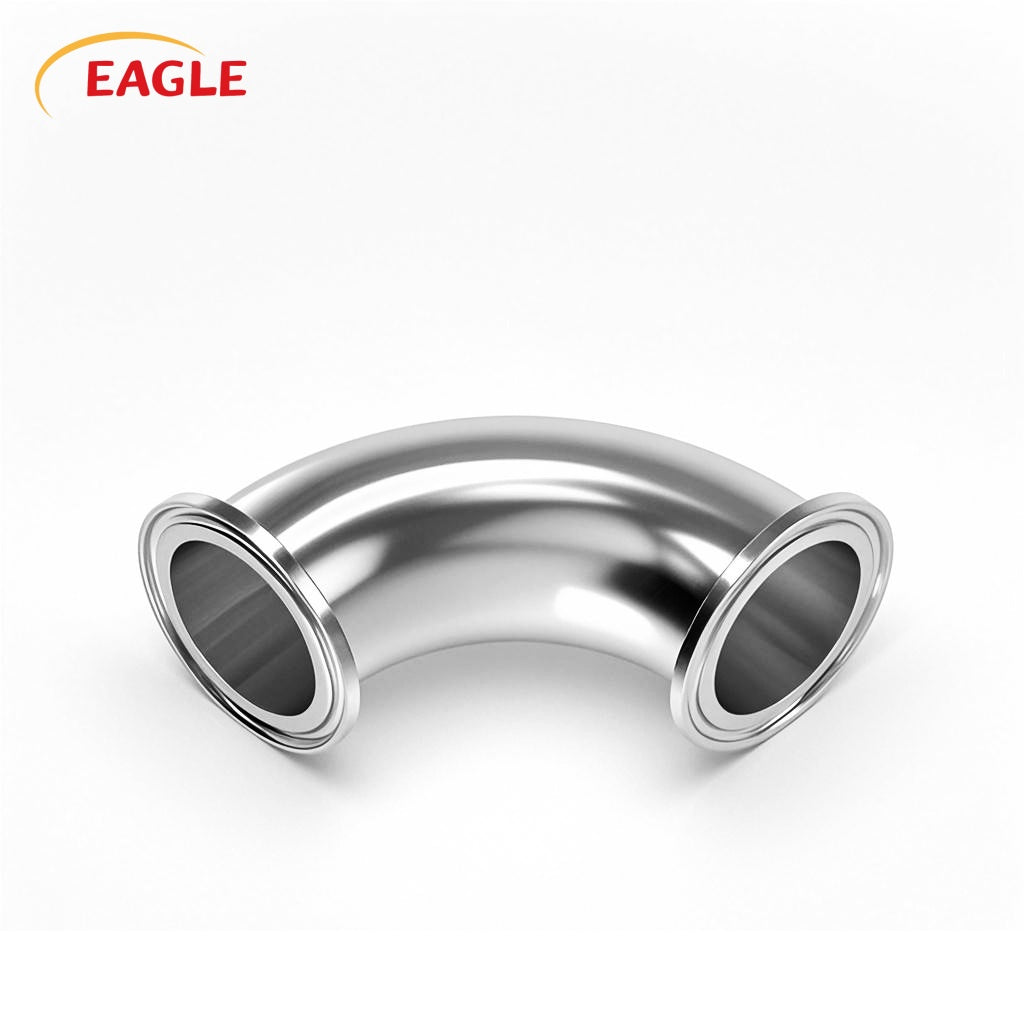 90 Degree Sanitary Tri-Clamp Elbow Fitting