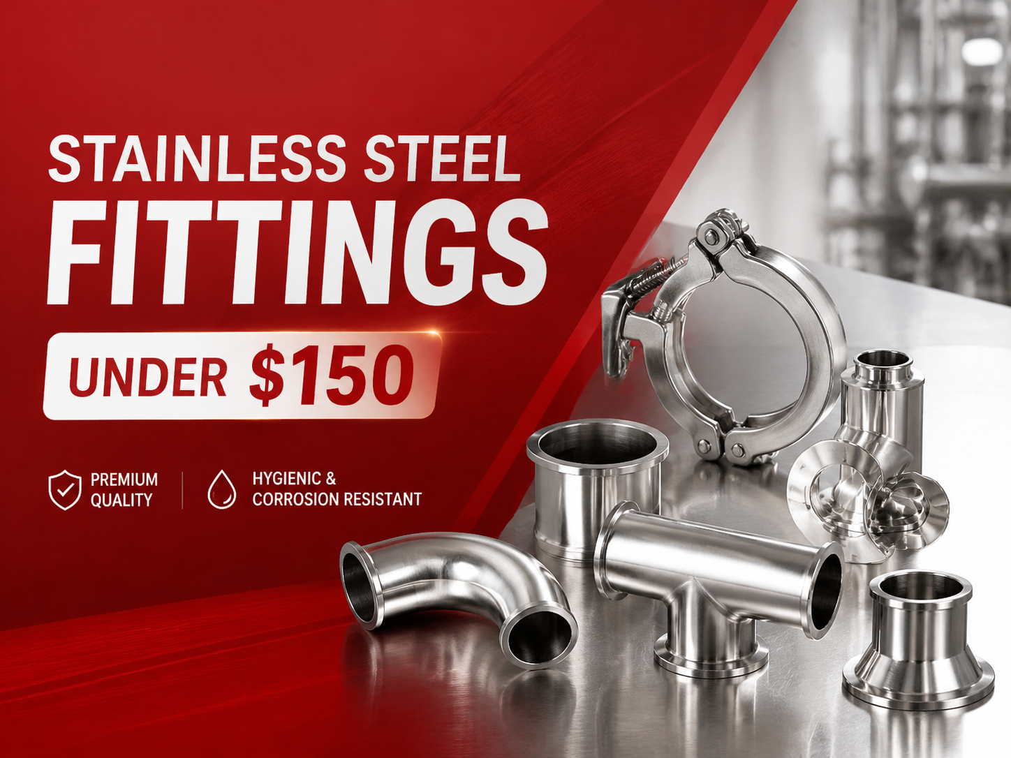 Stainless Steel Fittings Under $150