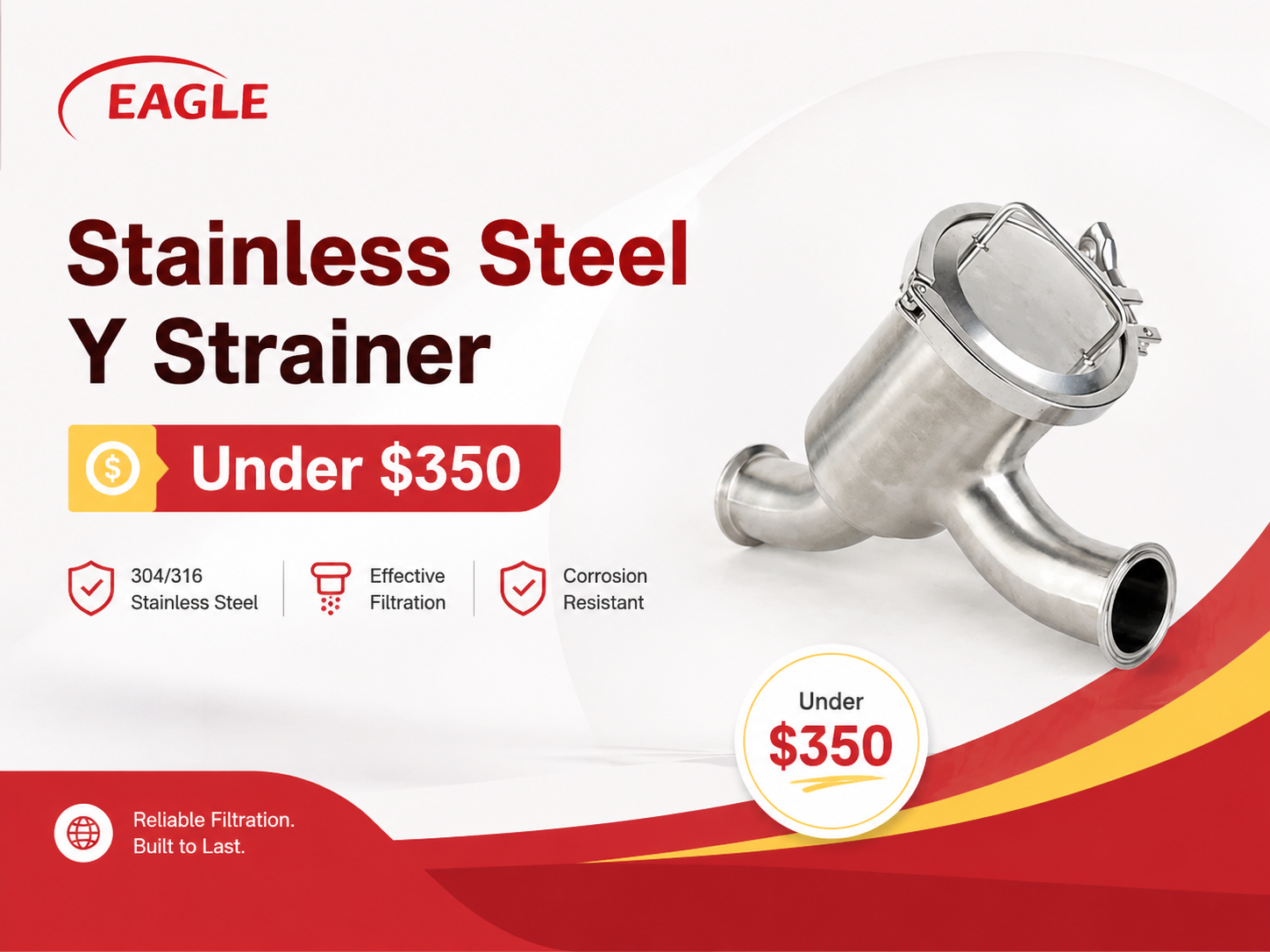 Stainless Steel Y Strainer Under $350