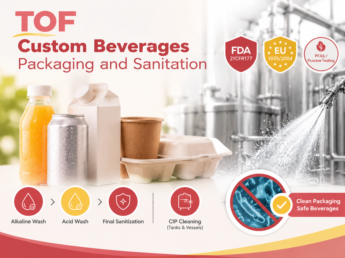 TOF Custom Beverages Packaging and Sanitation