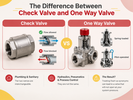 The Difference Between Check Valve and One Way Valve