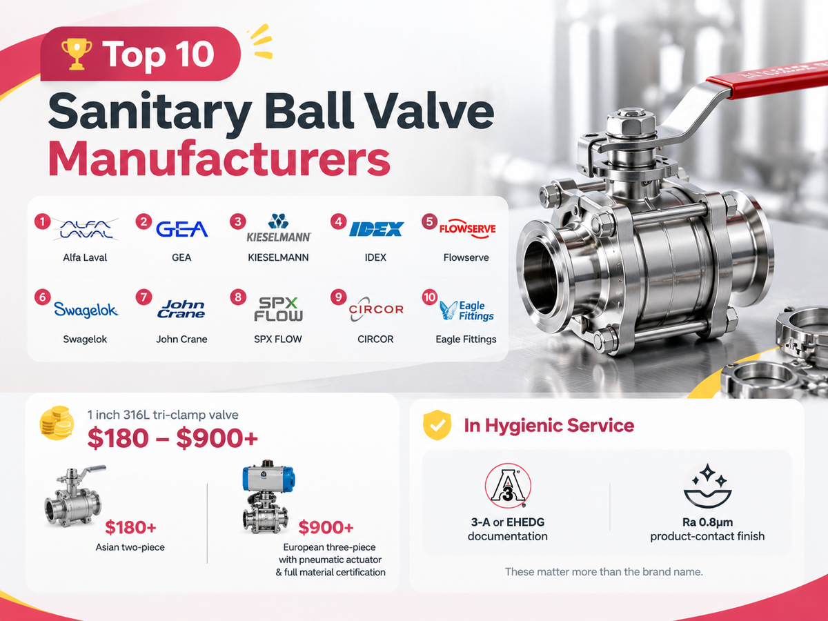Top 10 Sanitary Ball Valve Manufacturers