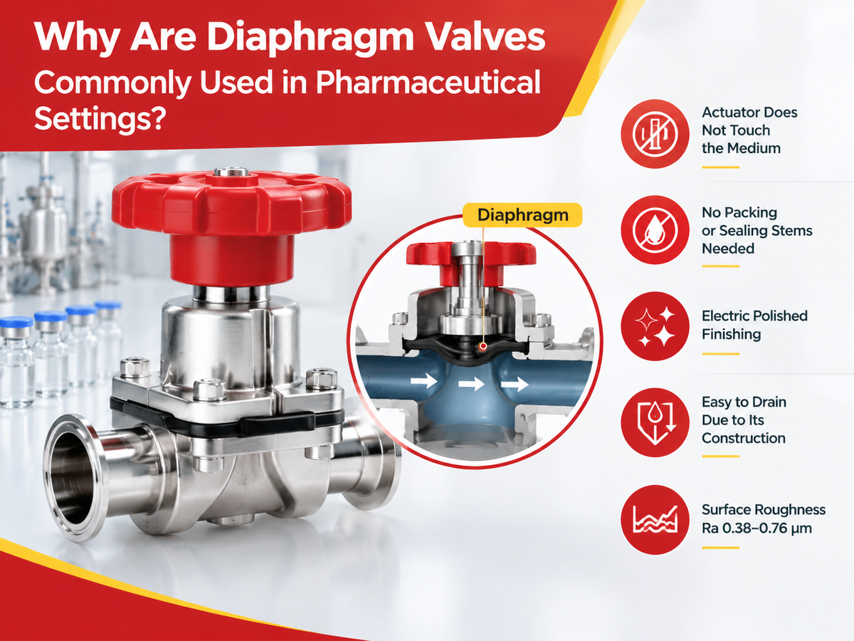 Why Are Diaphragm Valves Commonly Used in Pharmaceutical Settings