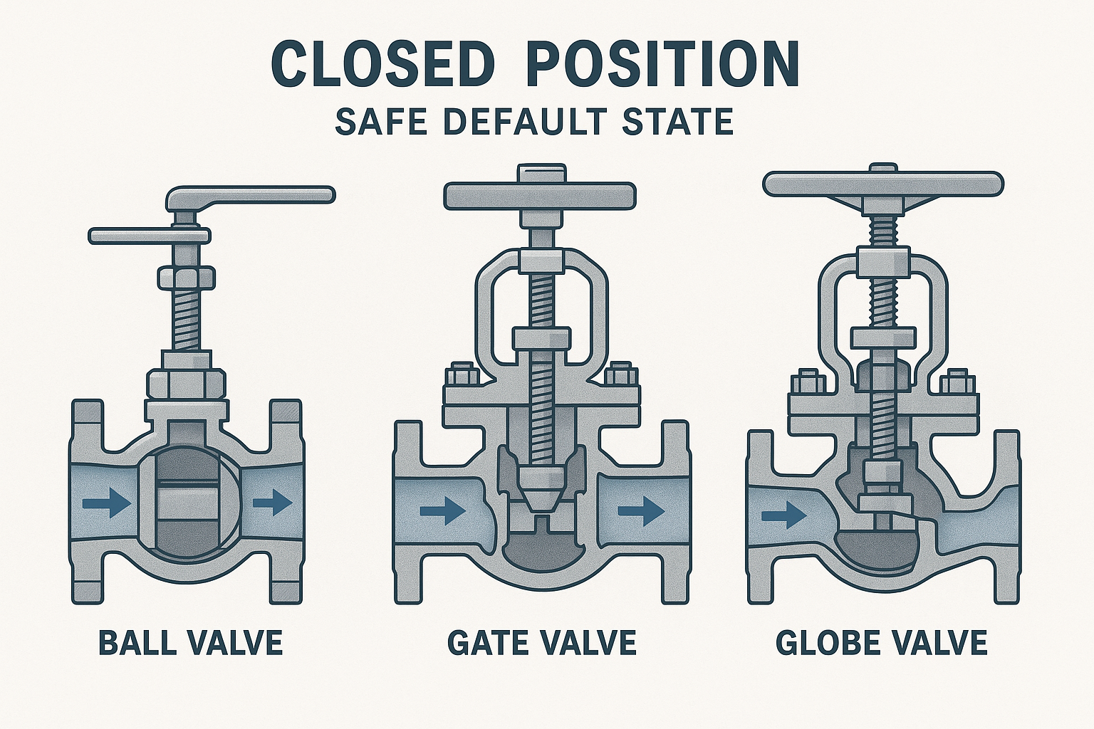 Control Valves Should Always Be in the What Position?