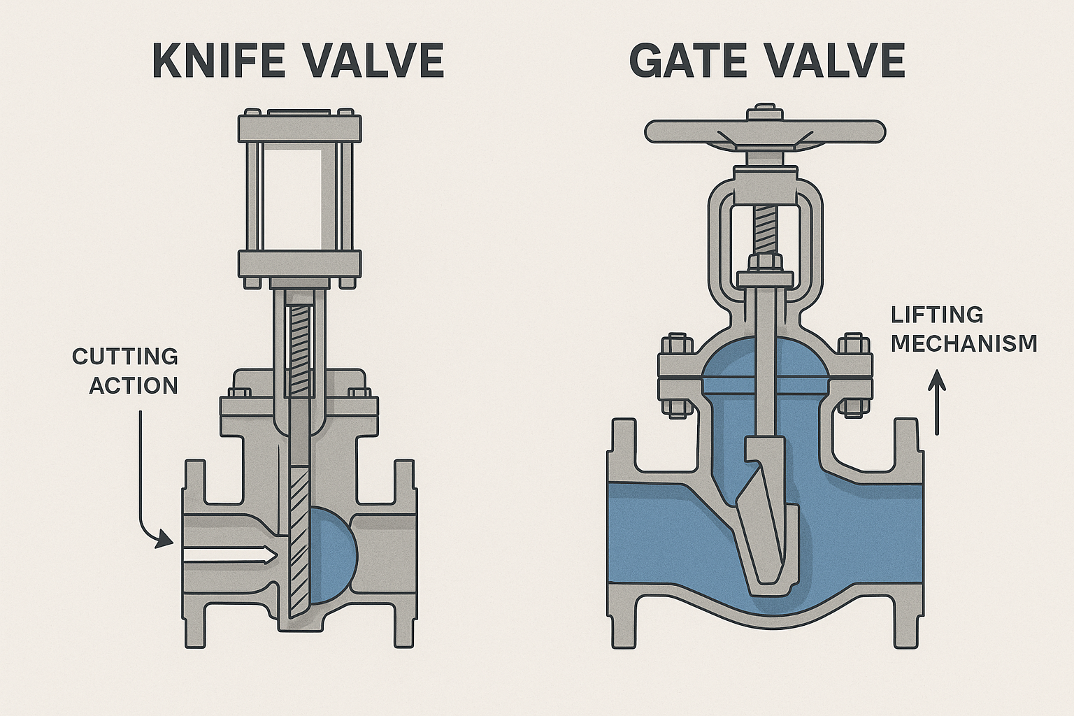 Knife Valve vs Gate Valve