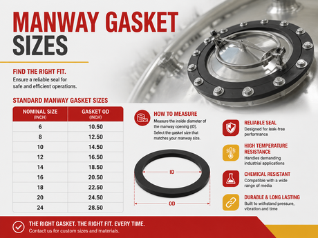 Manway Gasket Sizes