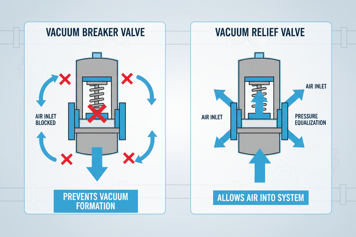 Vacuum Breaker Valve vs Vacuum Relief Valve