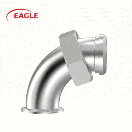 EAGLE™ 3A 2FMP-14 Clamp x Plain Bevel Seat 90 Degree Elbow - Sanitary Fittings