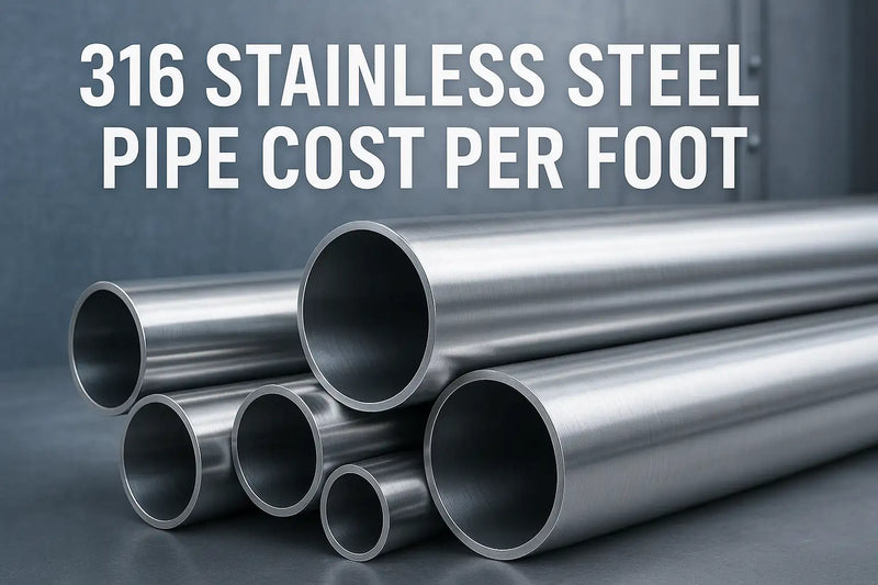 给316 Stainless Steel Pipe Cost Per Foot给这个主题画一张封面图，图片里可以放316 Stainless Steel Pipe这款产品（需要真实一点），然后结合主题的文字