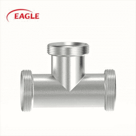EAGLE™ 3A 7 Bevel Seat Threaded Ends Equal Tee - Sanitary Fittings