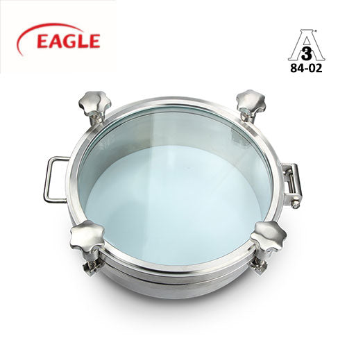 EAGLE™ Round Pressure Hygienic Manway with Full Glass 7021 - Sanitary Fittings