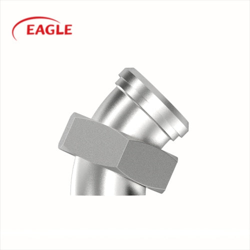 EAGLE ™ Sanitary Weld x Plain Bevel Seat 45 Degree Elbow (L2P)